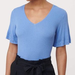 Flutter Sleeve Sweater Tee